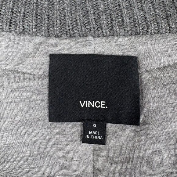 Vince Mens Gray Stand Up Wool Cashmere Sleeveless Full Zip Thick Vest Size XL - Picture 8 of 12